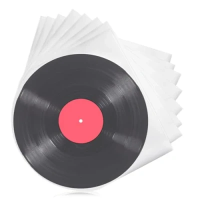 Afbeelding van 50 stuks 33 toeren vinyl enveloppen, antistatische hoezen voor vinyl, geschikt 12 inch vinylplaten