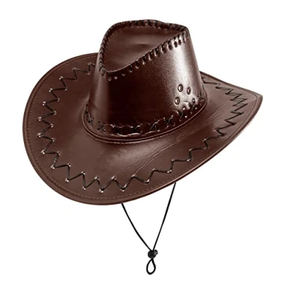 Afbeelding van &quot;Bruine cowboyhoed voor mannen Verkleedhoofddeksel One size&quot;