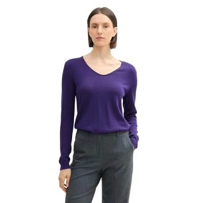 Image de TOM TAILOR Pull pour femme, 36518 Violet cosmique, L