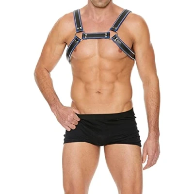 Afbeelding van Shots Ouch! Z Series Borst Bulldog Harnas L/XL black,red