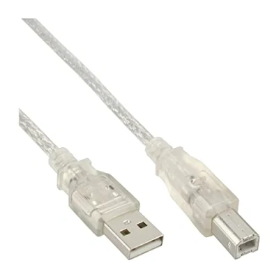 Image de InLine Câble USB (M) pour type B 2 m transparent