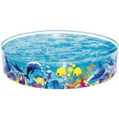 Afbeelding van Bestway Kinderzwembad Fill‘N Fun Odyssey 183 x 38 cm PVC Wanden 946 Liter Vanaf 2 Jaar Multi Kleuren Vinyl 2,08 kg Met Reparatiepatch