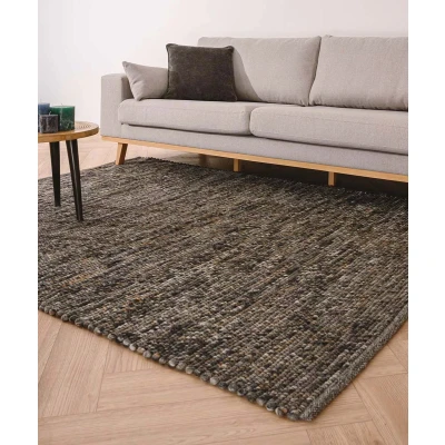Afbeelding van Wollen Tapijt/Vloerkleed Lett Grijs/bruin 250x340 Cm 100% Wol