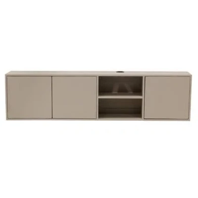 Afbeelding van Giga Meubel Zwevend Tv Taupe 160cm 3 Deurs Mangohout