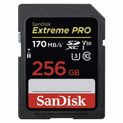 Afbeelding van SanDisk Extreme Pro SDXC Geheugenkaart 256GB V30 U3 UHS I 170MB/s