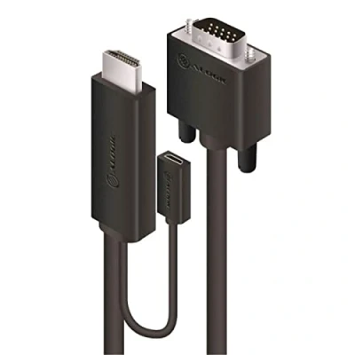 Afbeelding van ALOGIC HDVG MM 02 tussenstuk voor kabels HDMI + Micro USB VGA Zwart