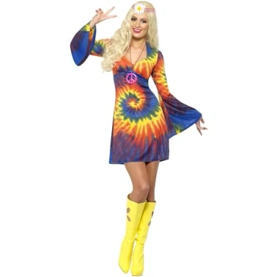 Afbeelding van &quot;Hippie kostuum voor dames Verkleedkleding Medium&quot;