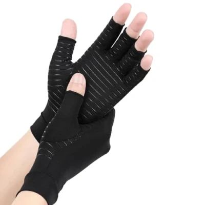 Afbeelding van AovYoo Handschoenen voor artrose koper, reumatische handcompressiehandschoenen, anti artritis, polstendinitis, verlichting van pijn, RSI, carpaal tunnelsyndroom, 1 paar, M