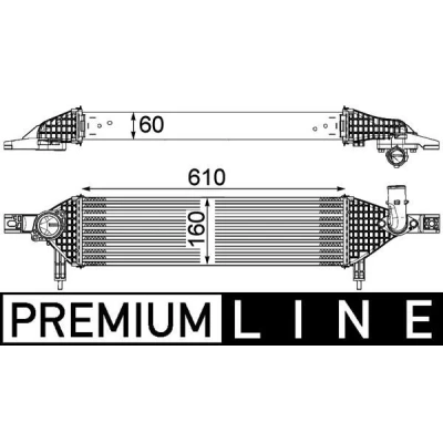 Afbeelding van MAHLE ORIGINAL CI 320 000P Intercooler