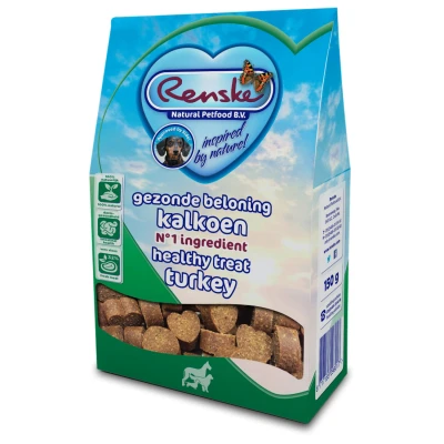 Afbeelding van Renske Gezonde Beloning Hartjes Kalkoen 150 GR