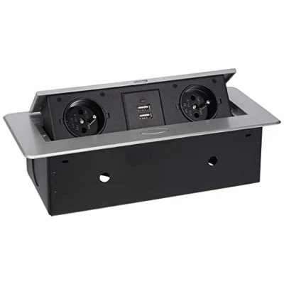 Afbeelding van Orno Stekkerdoos met 2 stopcontacten 230 V + USB aansluitingen