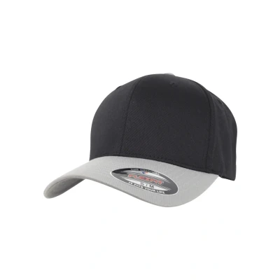 Afbeelding van Flexfit Wooly Combed 2TONE Pet, Maat: S/M, Black/silver