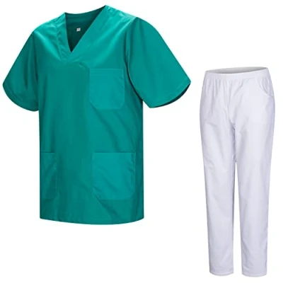 Image de MISEMIYA Ensemble de récurage unisexe Uniforme médical avec haut et pantalon 817 8312 BLANCO, vert, 3XL