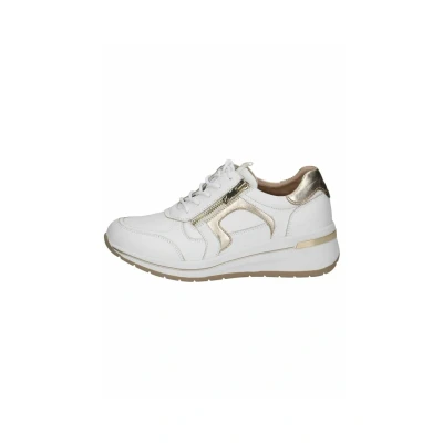 Afbeelding van Caprice Sneakers laag, Dames, Maat: 37, White lt gold Leer