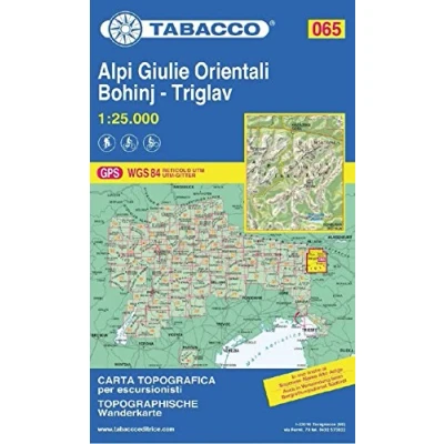 Afbeelding van Alpi Giulie Orientali Bohinj Triglav 1:25.000 (Ed. 2020)