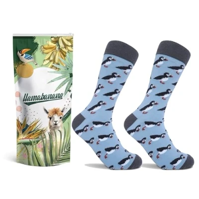 Afbeelding van llamabanana® Katoenen sokken voor heren premium kwaliteit en kleurrijke designs, Macareux