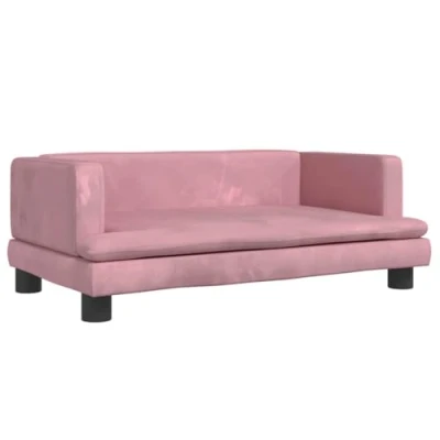 Afbeelding van vidaXL Hondenmand 80x45x30 cm fluweel roze
