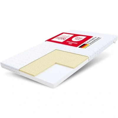 Afbeelding van FDM Baby Classic Schuimmatras 70x120 cm latex H2/H3 (medium/hard) 8 aan beide zijden hoogte afneembare, wasbare overtrek