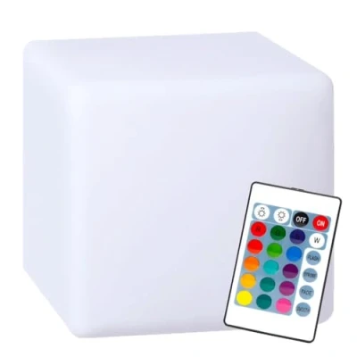 Afbeelding van Europalamp Decoratieve led kubus, meerkleurig, 40 cm, draadloos, elegant design (40 kubus) [energieklasse F]