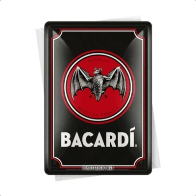 Afbeelding van Wandbordje / Metal Card Bacardi New Logo 10x15 cm