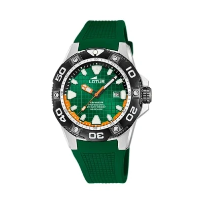Afbeelding van Lotus Diver Horloge, Heren, Maat: One Size, Green