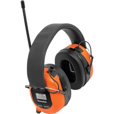Afbeelding van TechniSat Stereoman DAB+ OD DAB+/FM draadloze stereo bluetooth hoofdtelefoon (DAB+/FM radio ontvangst, korte antenne, geïntegreerde microfoon, gehoorbescherming capsule, voor buitengebruik)