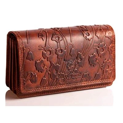 Afbeelding van MATADOR Dames portemonnee 3629, Bruine vintage opdruk