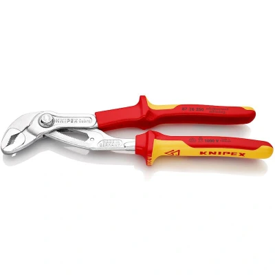 Image de KNIPEX 87 26 250 Pince Cobra pour pompe à eau chromée VDE, isolée avec poignées plusieurs composants, testée VDE mm