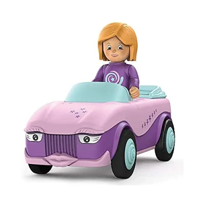 Afbeelding van Toddys Speelgoedauto Betty Junior 16 Cm Paars/roze 2 delig