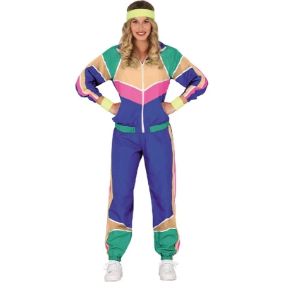 Afbeelding van Fiestas Guirca 80 er jaren trainingspak blauw vrouw (mt M)