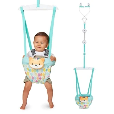 Afbeelding van Infantino 2 in 1 springstoel voor deur met muziek en verlichting, bewegingsgeactiveerde geluiden baby&#039;s, vos