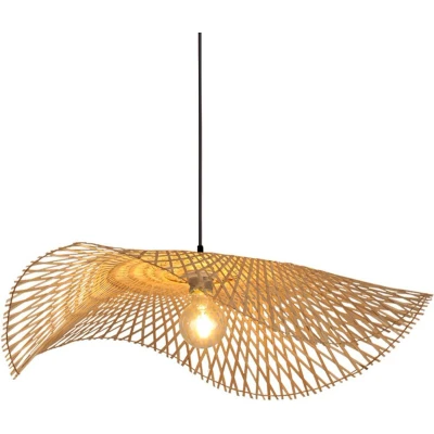 Afbeelding van Bamboe Hanglamp, Handgemaakt, Naturel, 55 cm