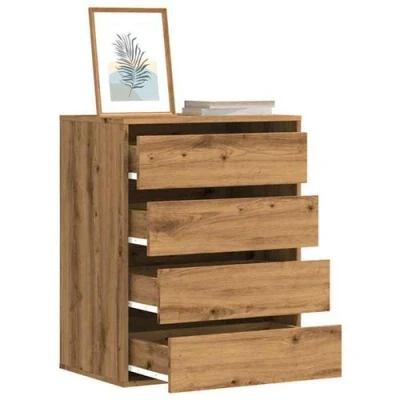 Image de vidaXL Commode d&#039;angle chêne artisanal 60x41x76 cm bois d&#039;ingénierie852878