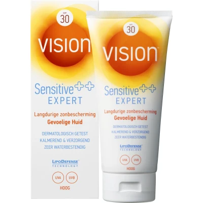Afbeelding van 2x Vision Zonnebrand Crème Sensitive Expert SPF30 185 ml
