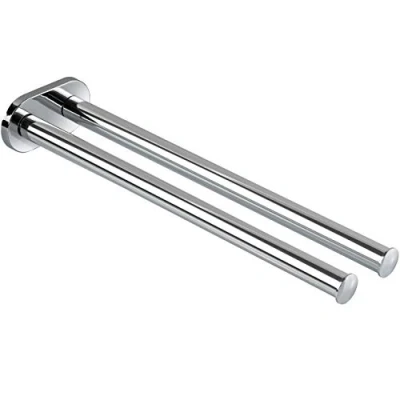 Afbeelding van Gedotec Handdoekhouder, uittrekbaar, wandstang met uittrekbare rail voor badkamer aluminium verchroomd gepolijst Model Towell Lengte van 325 tot 565 mm Ø 19 stangen: 2 1 stuk