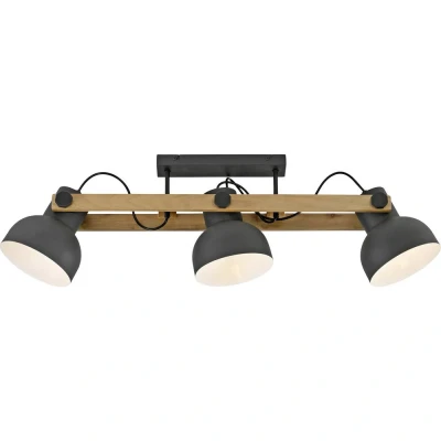 Afbeelding van JUST LIGHT. Plafondlamp Cup 2.0, 3 lamps zwart, metaal