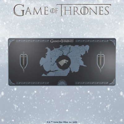 Afbeelding van Lexip Muismat flexibel zacht micro geprofileerd oppervlak maat XXL Stark Game of Thrones wit, blauw, zwart