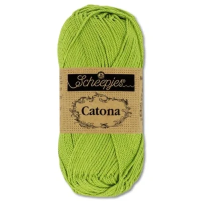 Afbeelding van Frida&#039;s Wollhaus Scheepjes Catona 50 g 100% katoen breien en haken Amigurumi 109 kleuren (205 kiwi)