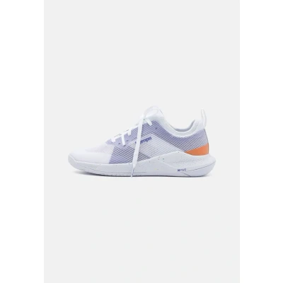Afbeelding van Kempa Kourtfly Handbalschoenen, Dames, Maat: 39.5, White/purple Textiel/ synthetisch
