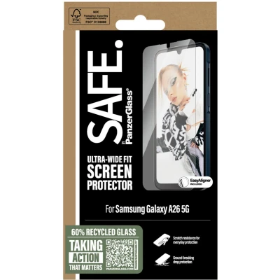 Afbeelding van SAFE by PanzerGlass Ultra Wide Fit Screenprotector incl. applicator voor de Samsung Galaxy A26