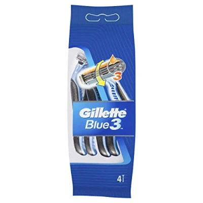 Afbeelding van Gillette Blue3 Voetbaleditie14 4 wegwerpmesjes Scheermesjes