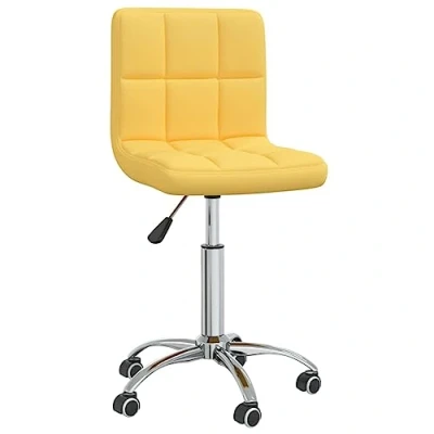 Image de vidaXL Chaise pivotante de bureau Jaune moutarde Tissu334798
