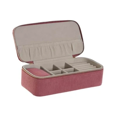 Afbeelding van Doos Juwelenkistje Home ESPRIT Crème Magenta 20,5 x 10 6 cm (2 Onderdelen)