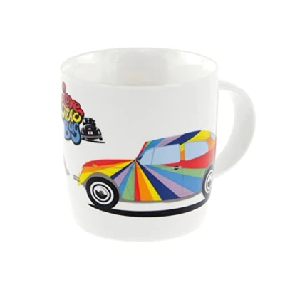 Afbeelding van BRISA VW Volkswagen Collection Grote keramische mok voor koffie, thee en cappuccino (gestreept/gekleurd)