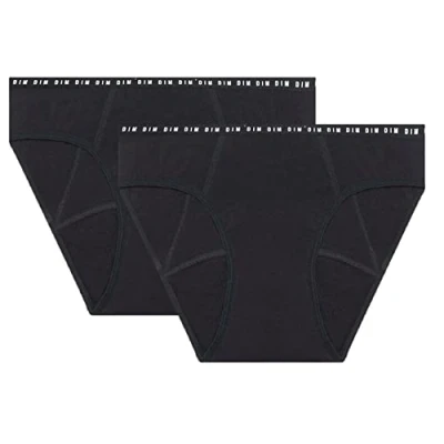 Image de Dim Femme Menstruelle Coton Bio Flux Abondant Protect x2 Culotte, Noir, XL