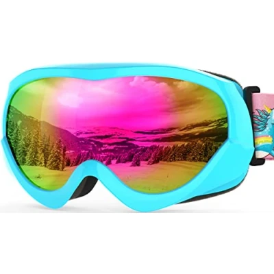 Afbeelding van OutdoorMaster Skibril compatibel met helmen, 100% UV bescherming, voor kinderen, jongens en meisjes, VLT 13,5%