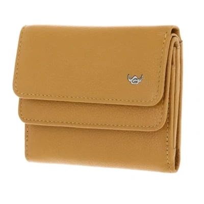 Afbeelding van Golden Head Portemonnee Madrid RFID Protect Billfold Coin Wallet With Front Flap Snap Closure Gamboge Mosterdgeel