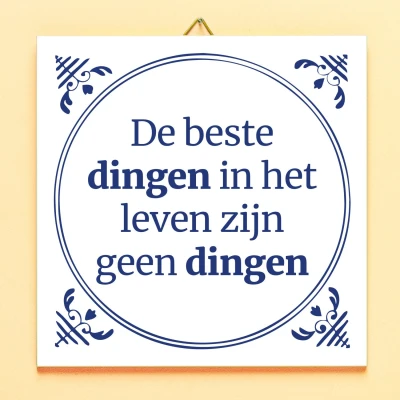 Afbeelding van Tegeltje De Beste Dingen In Het Leven