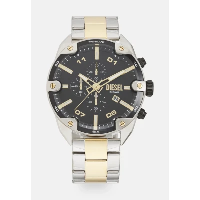 Afbeelding van Diesel Spiked Chronograaf silvercoloured, Heren, Maat: One Size, Silver coloured