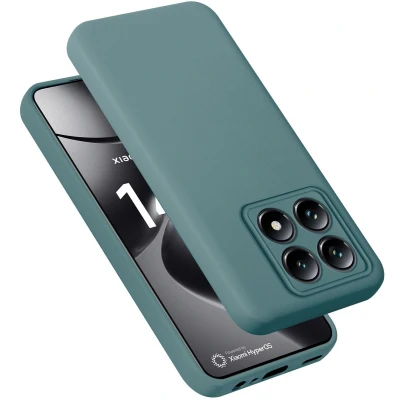 Afbeelding van Cadorabo Hoesje geschikt voor Xiaomi 14T Pro in LIQUID GROEN Beschermhoes gemaakt van flexibel TPU silicone Case Cover